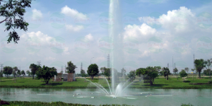 Hệ thống phun nước cho hồ tự nhiên