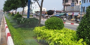 Hệ thống tưới tự động Đường Trường Chinh