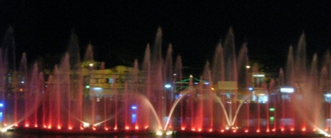 Phun nước nghệ thuật tại Giếng Nước Mỹ Tho Tiền Giang