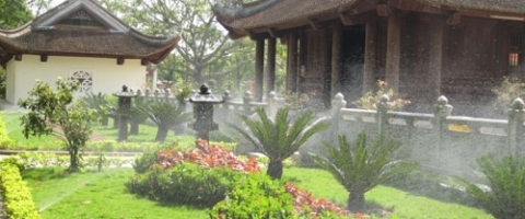 Tưới tự động tại khu di tích Kim Liên - Nam Đàn - Nghệ An