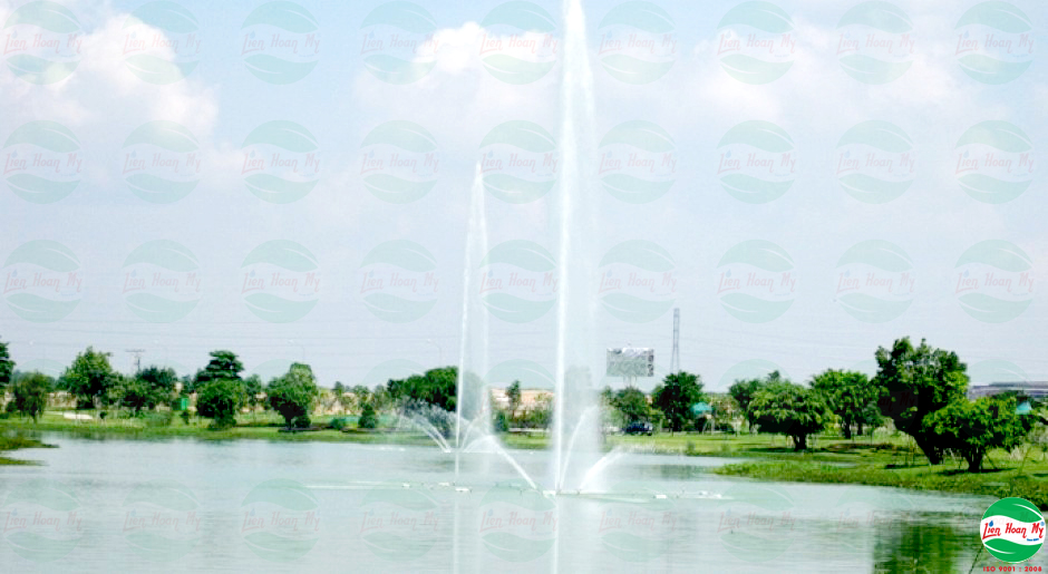 Hệ thống phun nước cho hồ tự nhiên tại Becamex Bình Dương