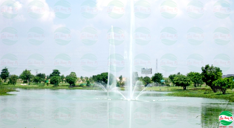 Hệ thống phun nước cho hồ tự nhiên tại Becamex Bình Dương