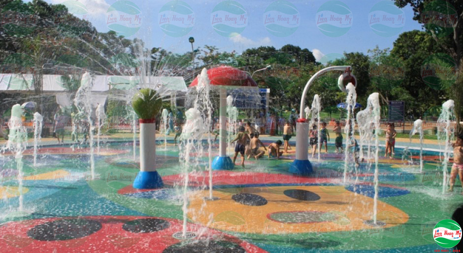 Sàn phun nước công viên Gia Định