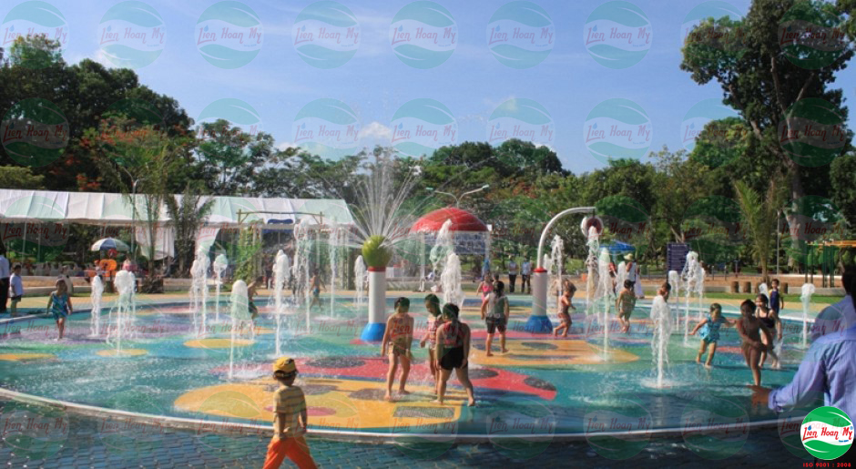 Sàn phun nước công viên Gia Định