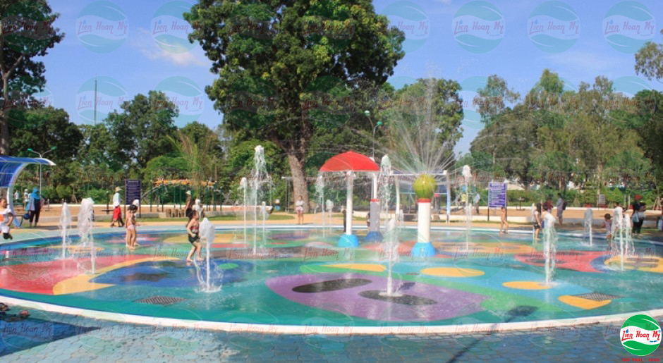 Sàn phun nước công viên Gia Định