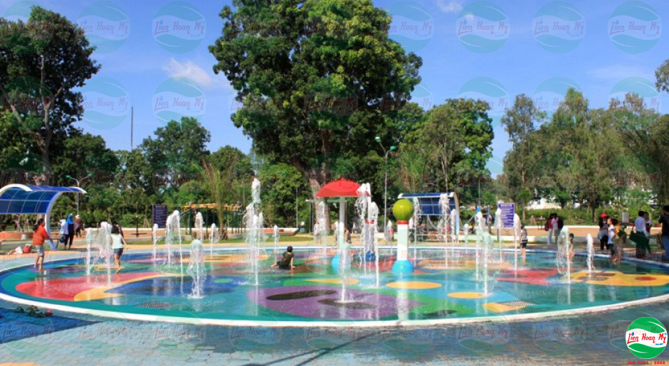 Sàn phun nước công viên Gia Định