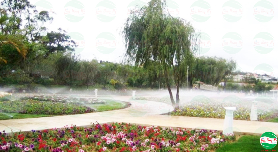 Tưới tự động tại Festival Hoa Đà Lạt