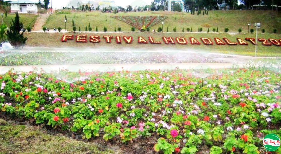 Tưới tự động tại Festival Hoa Đà Lạt