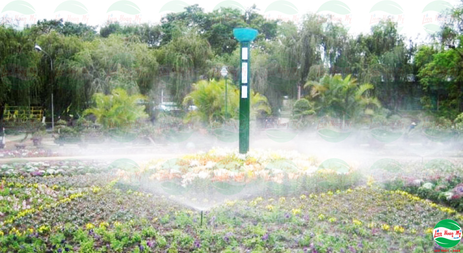 Tưới tự động tại Festival Hoa Đà Lạt