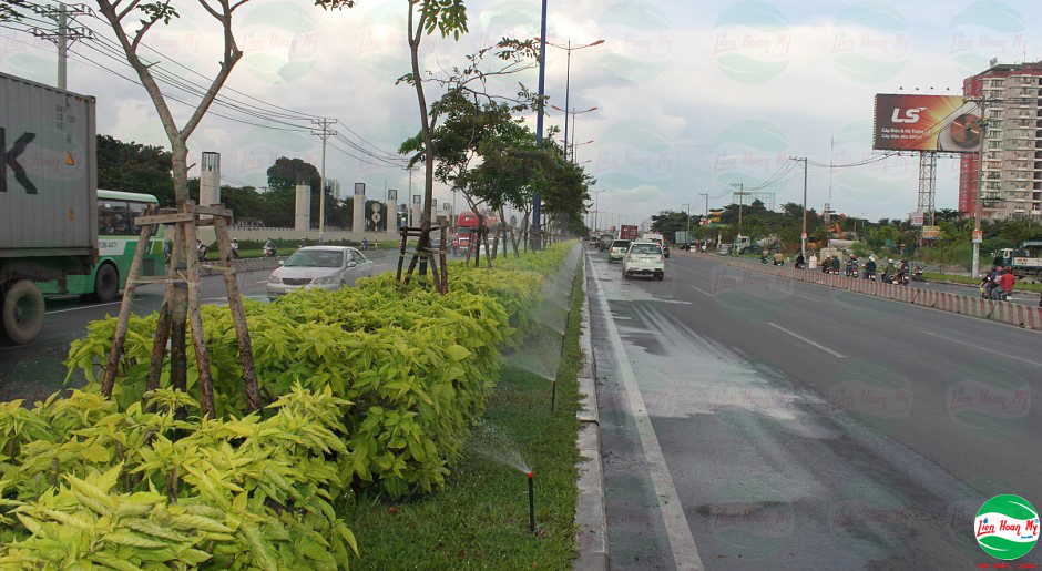 Hệ thống tưới tự động Xa Lộ Hà Nội